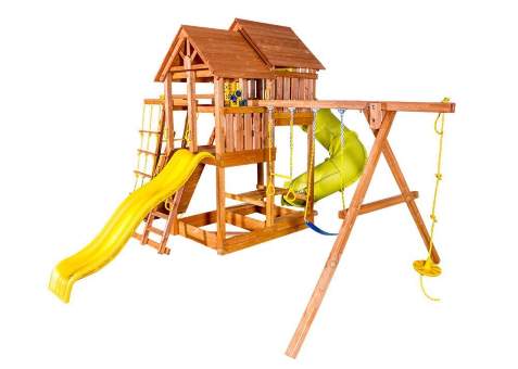 Игровая площадка Playgarden SkyFort DeLuxe II с двумя горками и рукоходом Игровая площадка Playgarden SkyFort DeLuxe II с двумя горками и рукоходом