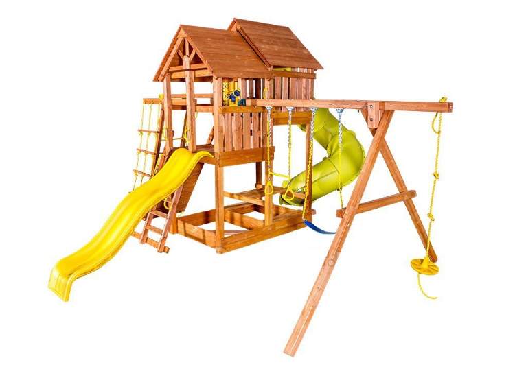 Игровая площадка Playgarden SkyFort DeLuxe II с двумя горками и рукоходом